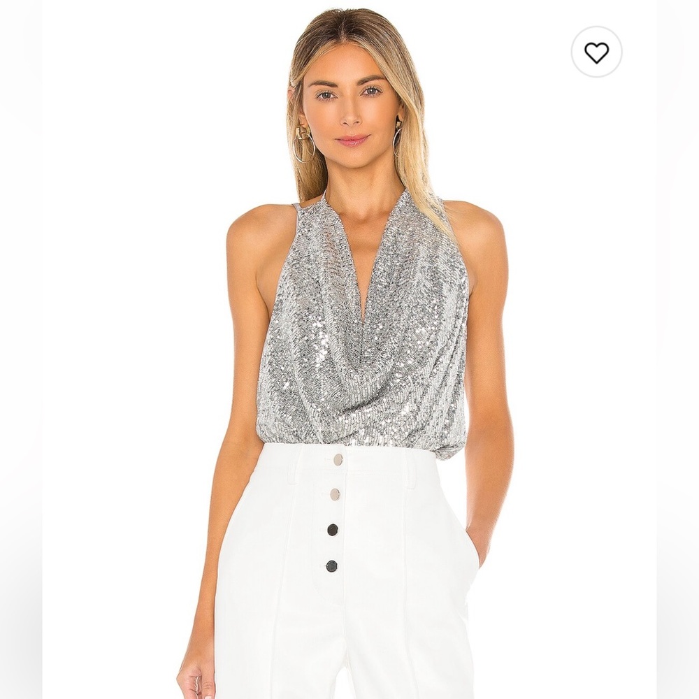L’Academie Sharice sequin top